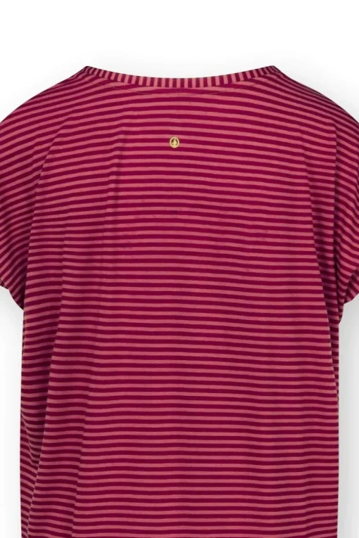 Tatum Top Kurze Ärmeln Little Sumo Stripe Rot Rosa