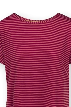 Tatum Top Kurze Ärmeln Little Sumo Stripe Rot Rosa