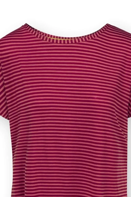 Tatum Top Kurze Ärmeln Little Sumo Stripe Rot Rosa