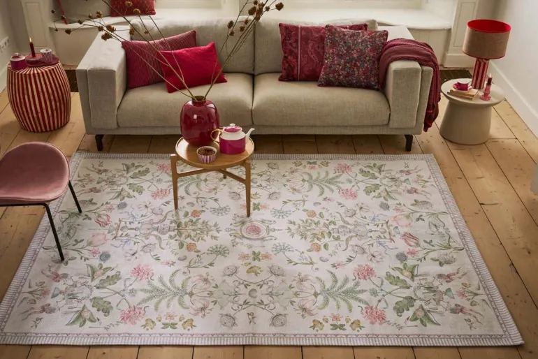 Teppich Festa di Lividonia by Pip Gebrochen Weiß