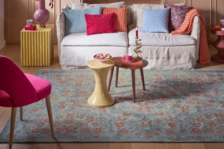 Teppich Il Ricamo by Pip Hellblau