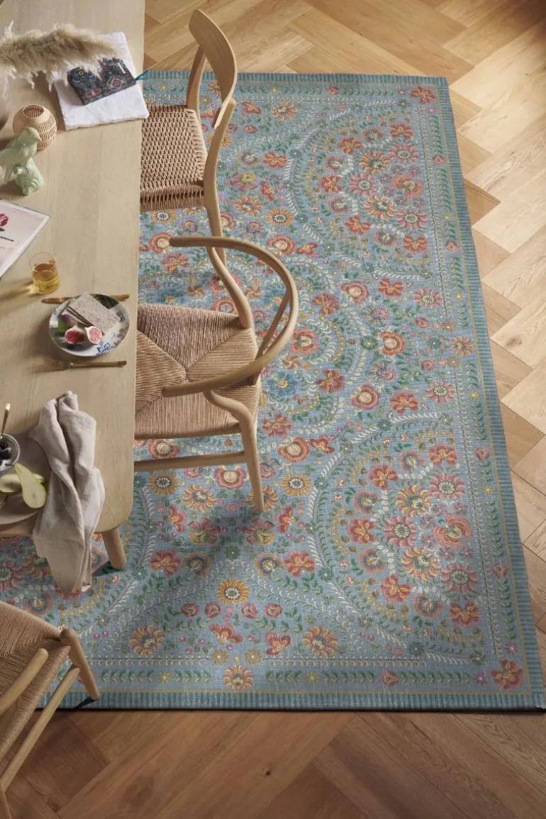 Teppich Il Ricamo by Pip Hellblau