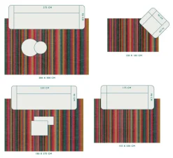 Teppich Jacquard Stripes by Pip Multi