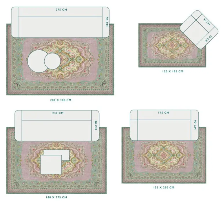 Teppich Majorelle by Pip Lila/Grün