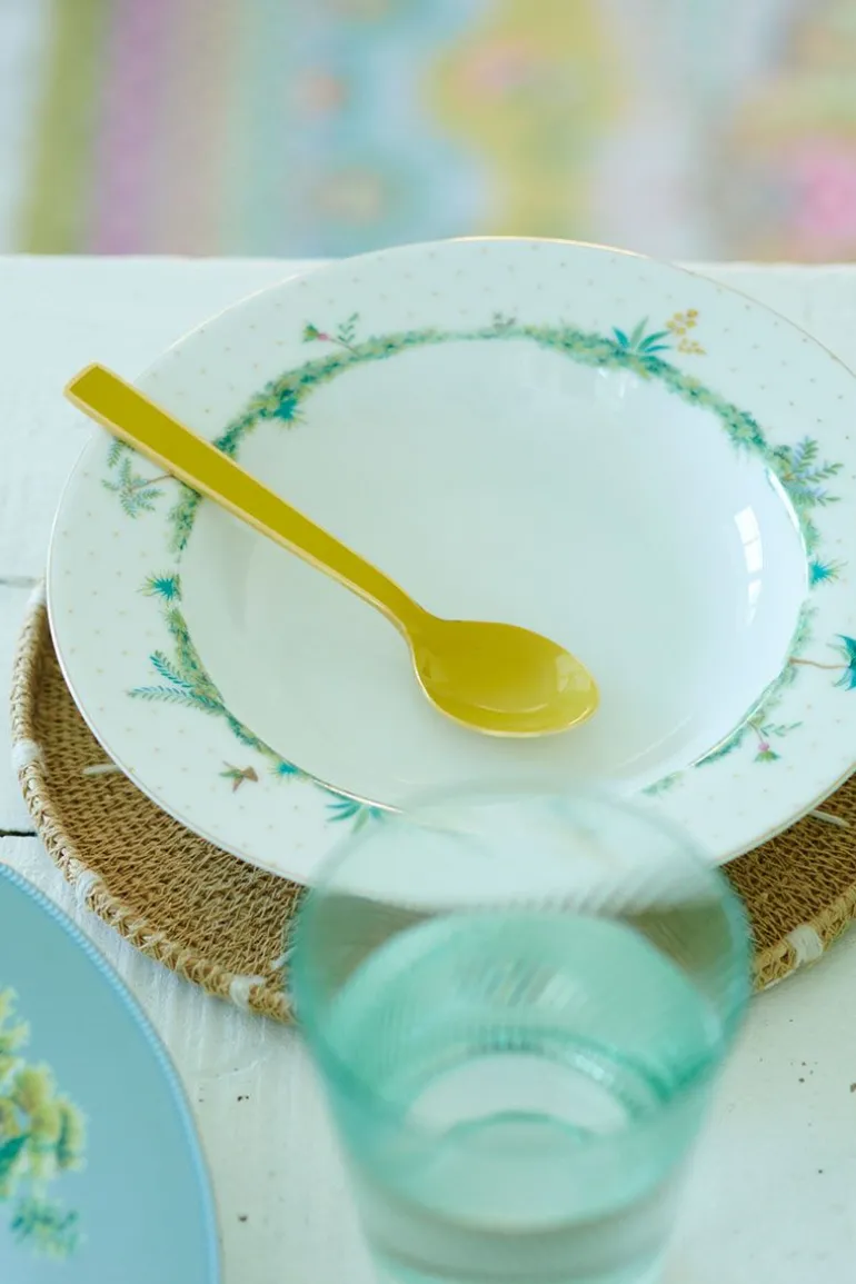 Tiefer Teller Jolie Punkte Gold Blau 21.5cm