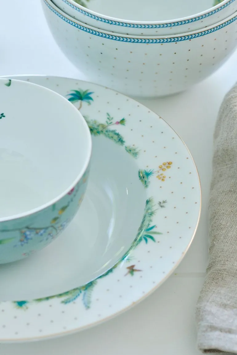 Tiefer Teller Jolie Punkte Gold Blau 21.5cm