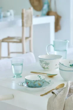 Tiefer Teller Jolie Punkte Gold Blau 21.5cm