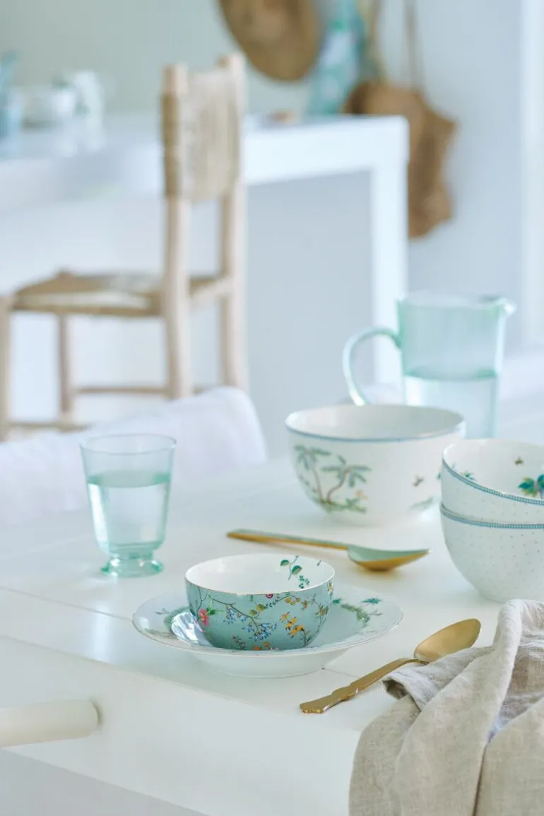 Tiefer Teller Jolie Punkte Gold Blau 21.5cm