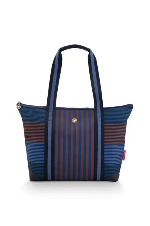 Tilda Tragetasche Mittel Streifen Blau