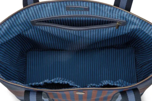 Tilda Tragetasche Mittel Streifen Blau
