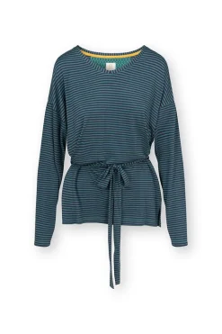 Timberly Top Lange Ärmeln Little Sumo Stripe Blau Grün