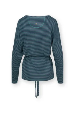 Timberly Top Lange Ärmeln Little Sumo Stripe Blau Grün