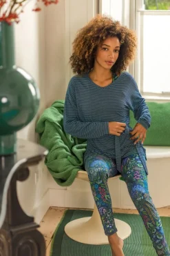Timberly Top Lange Ärmeln Little Sumo Stripe Blau Grün