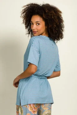 Tonya Top Kurze Ärmeln Little Sumo Stripe Blau