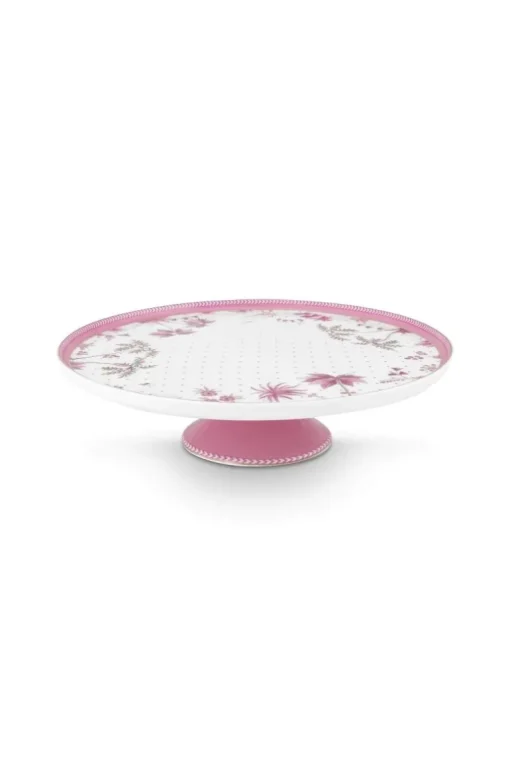 Tortenteller Klein Jolie Punkte Gold Rosa