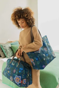 Tovy Reisetaschen Mittelgross Flores Felices Dunkel Blau