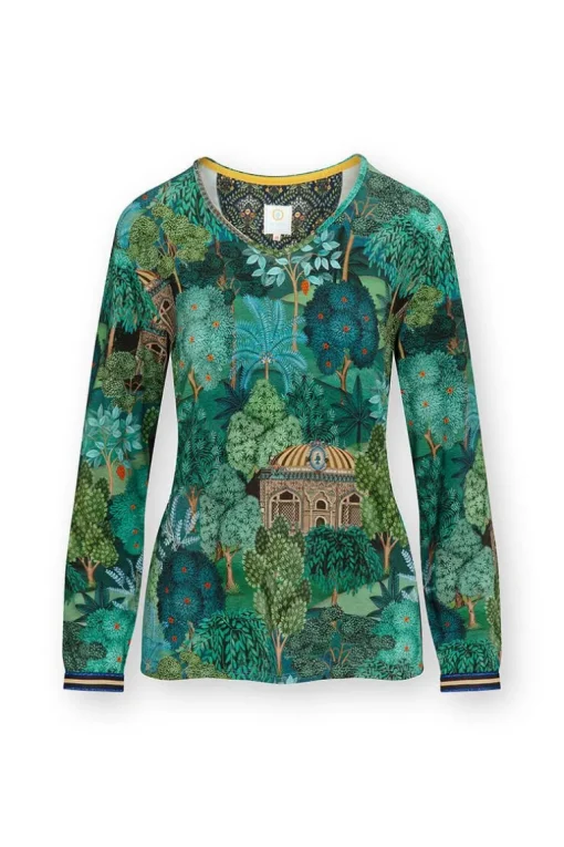 Trice Top Lange Ärmeln Jardin de Noche Blau