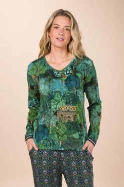 Trice Top Lange Ärmeln Jardin de Noche Blau