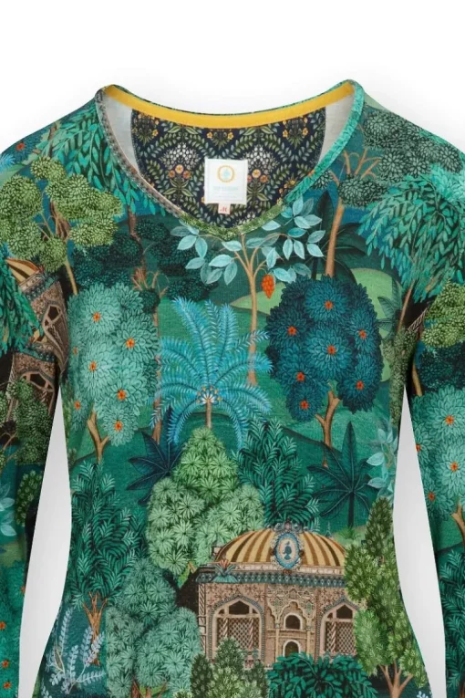 Trice Top Lange Ärmeln Jardin de Noche Blau