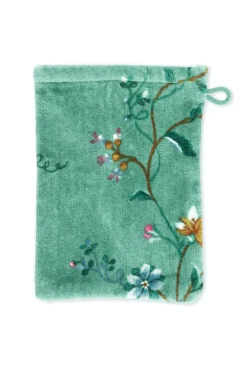 Waschlappen Set/3 Les Fleurs Grün 16x22 cm