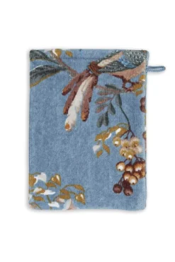 Waschlappen Set/3 Secret Garden Blau 16x22cm