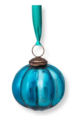 Weihnachtskugel Glas Blau 7.5cm