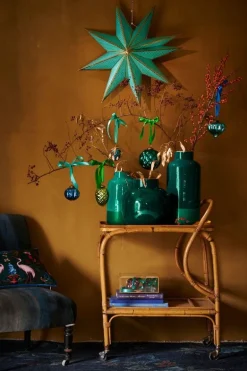 Weihnachtskugel Glas Blau 7.5cm