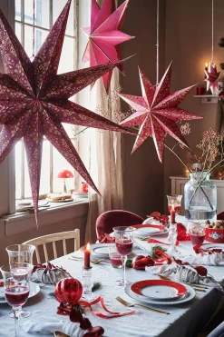 Weihnachtsstern set/4 Papier Rosa 20cm