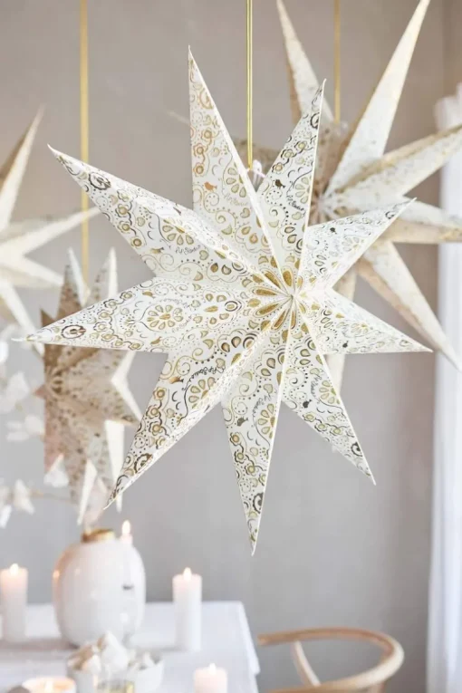 Weihnachtsstern Weiß 60cm